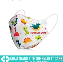 3 Túi 10 chiếc khẩu trang trẻ em 4D TT Care tiêu chuẩn KF94