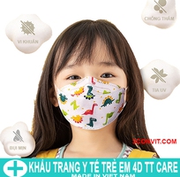 7 Túi 10 chiếc khẩu trang trẻ em 4D TT Care tiêu chuẩn KF94