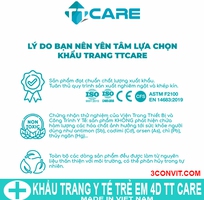 8 Túi 10 chiếc khẩu trang trẻ em 4D TT Care tiêu chuẩn KF94