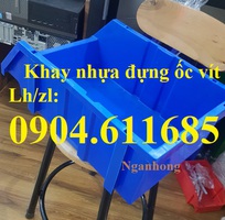 3 Khay nhựa đựng ốc vít vát đầu, xếp chồng tầng, tủ đựng phụ tùng