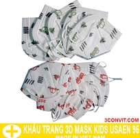 3 Hộp 10 chiếc khẩu trang 5 lớp trẻ em 3D USASEN 95