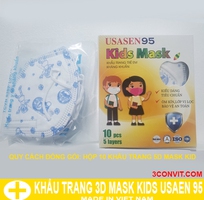 5 Hộp 10 chiếc khẩu trang 5 lớp trẻ em 3D USASEN 95