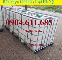 1 Bồn nhựa 1000 lít cũ, bồn nước nhựa 1000 lít cũ, bồn nhựa vuông 1000 lít