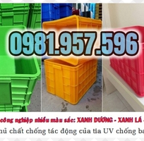 1 Thùng nhựa có nắp 80L, hộp công nghiệp 3T9 có nắp