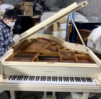 Đàn piano cơ Grand  đàn 3 chân  SAMICK - Màu trắng