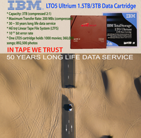 1 IBM LTO5 Data Tape Cartridge