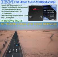 1 IBM LTO6 Data Tape Cartridge