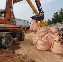 1 Bao Jumbo 1 tấn đựng cát silic, xi lanh đất cát công trình