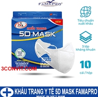 Hộp 10 chiếc khẩu trang y tế 5D MASK FAMAPRO