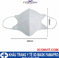 2 Hộp 10 chiếc khẩu trang y tế 5D MASK FAMAPRO