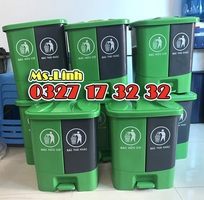 Phân loại rác dễ dàng cùng thùng rác 2 ngăn 40L HDPE trong nhà