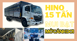 HINO FL 15 TẤN THÙNG MUI BẠT MỞ CÁNH DƠI 9M4 TRẢ TRƯỚC 460TR