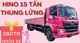 HINO 15 TẤN THÙNG LỬNG SIÊU ĐẸP   HINO 15 TẤN FL 500 MÀU CABIN HỒNG 2023