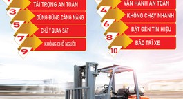 10 NGUYÊN TẮC LÁI XE NÂNG AN TOÀN