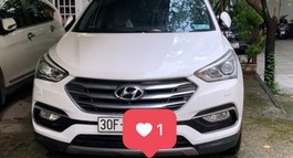 CHÍNH CHỦ BÁN XE SANTAFE 2018- MÀU TRẮNG- BẢN FULL CAO CẤP ,CỬA SỔ TRỜI