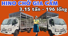 XE TẢI HINO XZU720L 3.49 TẤN - THÙNG CHỞ GIA CẦM 196 LỒNG