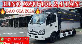 XE TẢI HINO XZU710L 2T4 THÙNG MUI BẠT DÀI 4M5