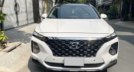 HYUNDAI SANTAFE 2.2L HTRAC AWD 2020 DẦU, MÀU TRẮNG.