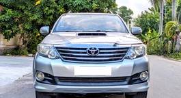 BÁN XE TOYOTA FORTUNER 2015 DẦU, SỐ SÀN, MÀU BẠC.