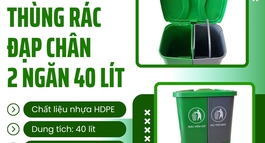 THÙNG RÁC ĐẠP CHÂN 2 NGĂN 40 LÍT GIÁ ƯU ĐÃI