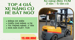 TOP 4 GIÁ XE NÂNG CŨ RẺ BẤT NGỜ NĂM 2024