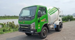 XE TRỘN BÊ TÔNG HOA MAI 3 4 KHỐI   NHỎ GỌN, CHÍNH HÃNG, ĐỘNG CƠ WEICHAI   GIÁ TỐT, GIAO NGAY
