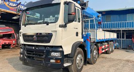XE TẢI HOWO 4 CHÂN GẮN CẨU 20 TẤN CABIN TX350