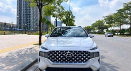 BÁN SANTAFE SẢN XUẤT 2021, FORM 2022 SỐ BẤM, MÁY XĂNG BẢN FULL CAO CẤP