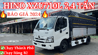 Xe Tải Hino XZU710L 2T4 Thùng Mui Bạt Dài 4m5 