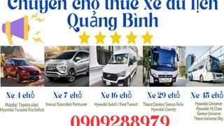 Cho thuê xe du lịch 45 CHUẨN, CHẤT   GIÁ TỐT tại Quảng Bình 