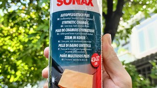 Khăn da lau khô bề mặt xe ướt   Sonax synthetic chamois 