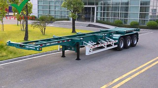 Sơ Mi Rơ Mooc Xương CIMC 3 Trục 40 Feet Chịu Tải Cao 