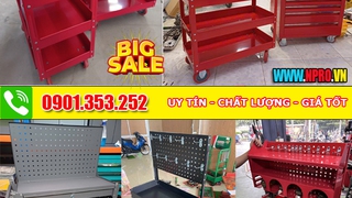 Xe đẩy 3 ngăn giúp bảo quản và di chuyển đồ nghề dễ hơn 