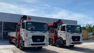 HD320 E5 Lắp Cẩu Kanglim 12 Tấn 
