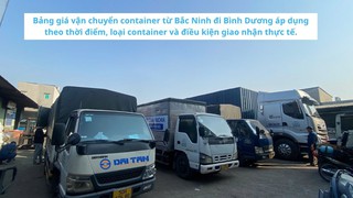 Giá vận chuyển container từ Bắc Ninh đi Bình Dương 