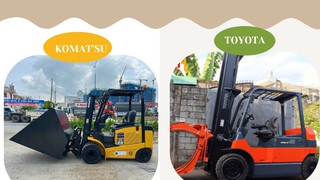 So sánh xe nâng Toyota và Komatsu   Nên chọn dòng xe nào phù hợp 