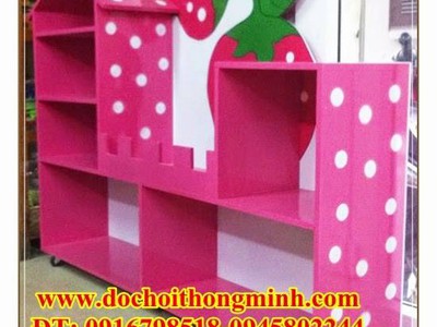 Tủ đồ chơi trẻ  em hình quả dâu màu hồng dễ thương 0
