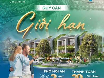 Sở hữu ngay biệt thự phố duy nhất tại khu kinh tế đêm Hội An. Đầu tư 4,5tỷ lãi ngay 2,85tỷ 0