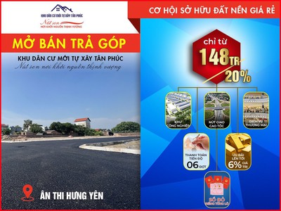 Bán đất thổ cư ven Hà Nội - đường nội bộ 6m trải asphanlt 0