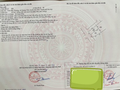 Chính chủ cần bán 60m lô góc 2 mặt tiền gần sân bay và kcn nội bài, đường vành đai 4 1