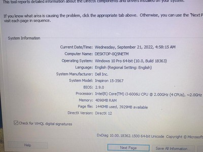 Dell Inspiron 3567 Intel Core i3-6006U 2.0GHz, 4gb ram, 240gb ssd -Đẹp, Rẻ 5