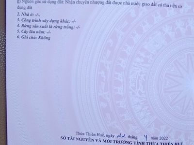 Bán đất 2 mặt tiền trung tâm thị xã hương trà tỉnh thừa thiên huế 3