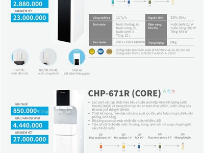 Cho thuê máy lọc nước, máy lọc không khí thương hiệu số 1 Hàn Quốc 0