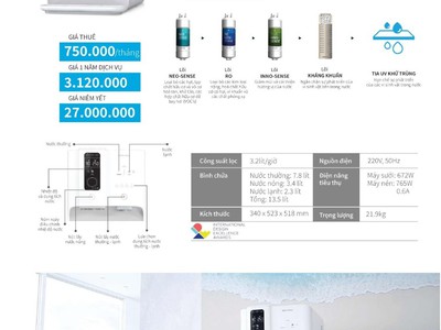 Cho thuê máy lọc nước, máy lọc không khí thương hiệu số 1 Hàn Quốc 4