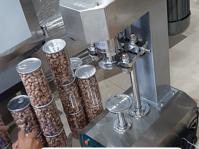 Máy viền mí lon nhựa pet, máy ghép mí lon đồ ăn vặt, máy viền mí lon nhựa 0