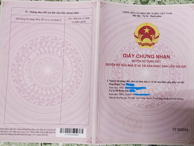 Cần chuyển nhượng lô đất đẹp tại khu 3 thị trấn tiên lãng 0