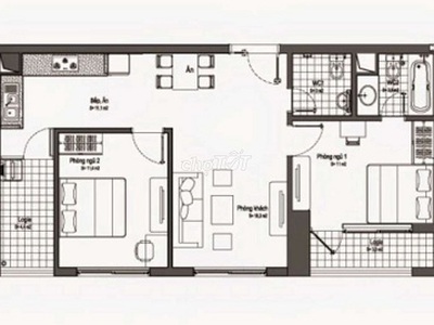 Bán gấp căn hộ 2pn chung cư sông nhuệ 2
