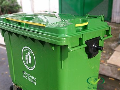 Thùng rác 660L nhựa HDPE 2