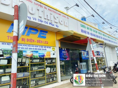 Lắp đặt Camera Thủ Thừa Long An - Siêu Thị Sơn 3