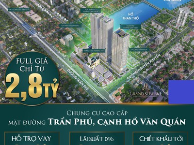 Duy nhất căn 2 ngủ view thành phố tại trung tâm quận Hà Đông giá chỉ 2,6 tỷ HDBANK hỗ trợ 70- 0 ân 1